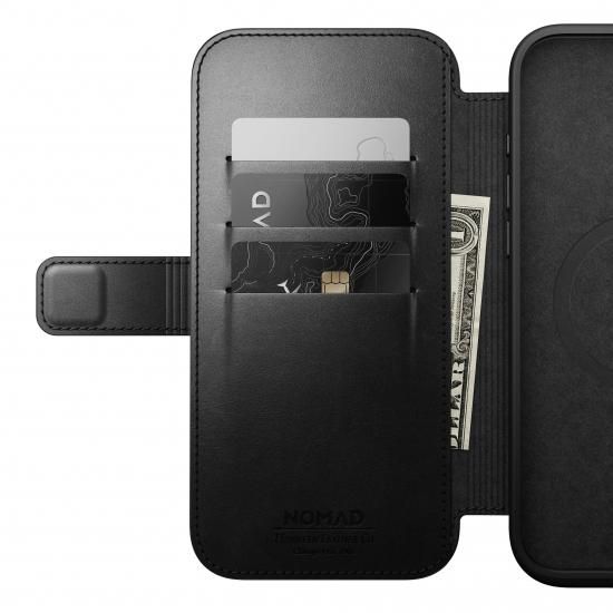 NOMAD Modern Leather Folio for iPhone 16 Pro Max ブラック