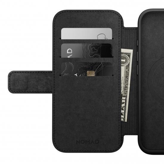 NOMAD Modern Leather Folio for iPhone 16 ブラウン