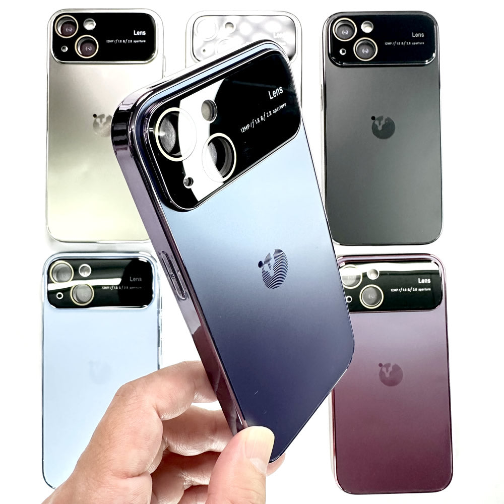 カメラプロテクトガラス搭載マットメタリックソフトケース 指紋汚れ防止のマットボディ カメラ全体を覆いしっかり保護