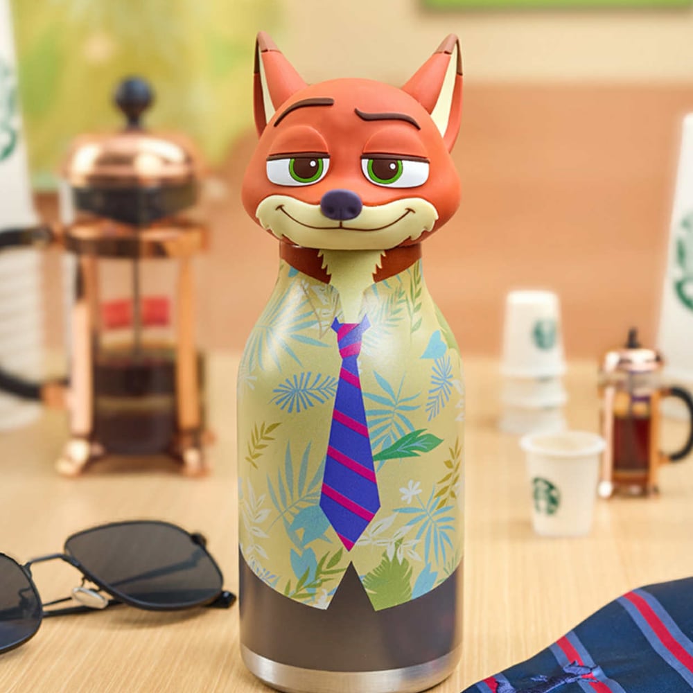 海外限定 Starbucks スターバックス 保温ボトル ズートピア Zootopia ニック・ワイルド Nick Wilde ディズニー Disney 430ml