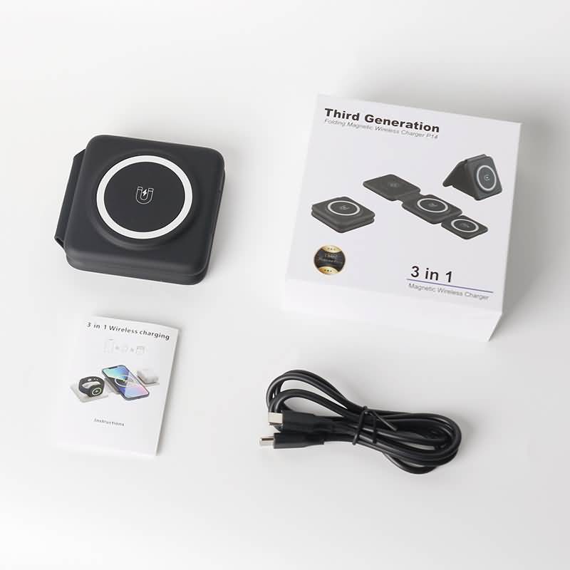 MagSafe対応 折りたたみ式 ワイヤレス充電器 iPhone Apple Watch Air Pods コンパクト充電器 iPhone13 Pro Max mini Air Pods マグセーフ充電器 15W マグネット充電器 magsafe充電器 スマホ用 充電スタンド iPhone12 急速充電 アイフォーン アップルウォッチ エアポッズ