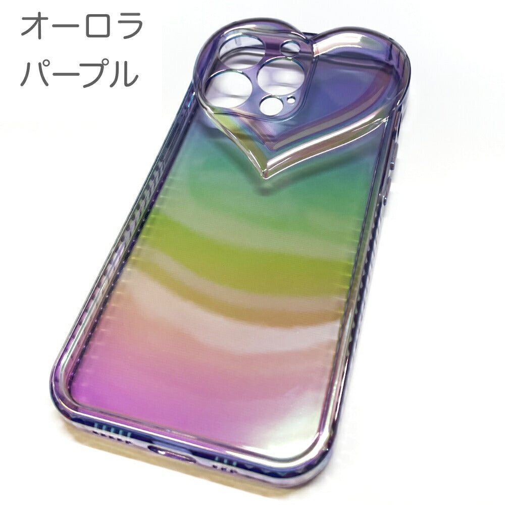 iPhone13ProMaxminiハートモチーフカメラレンズ保護TPUケースカメラまで保護ソフトTPUスマホケースオーロラかわいいおしゃれ韓国送料無料
