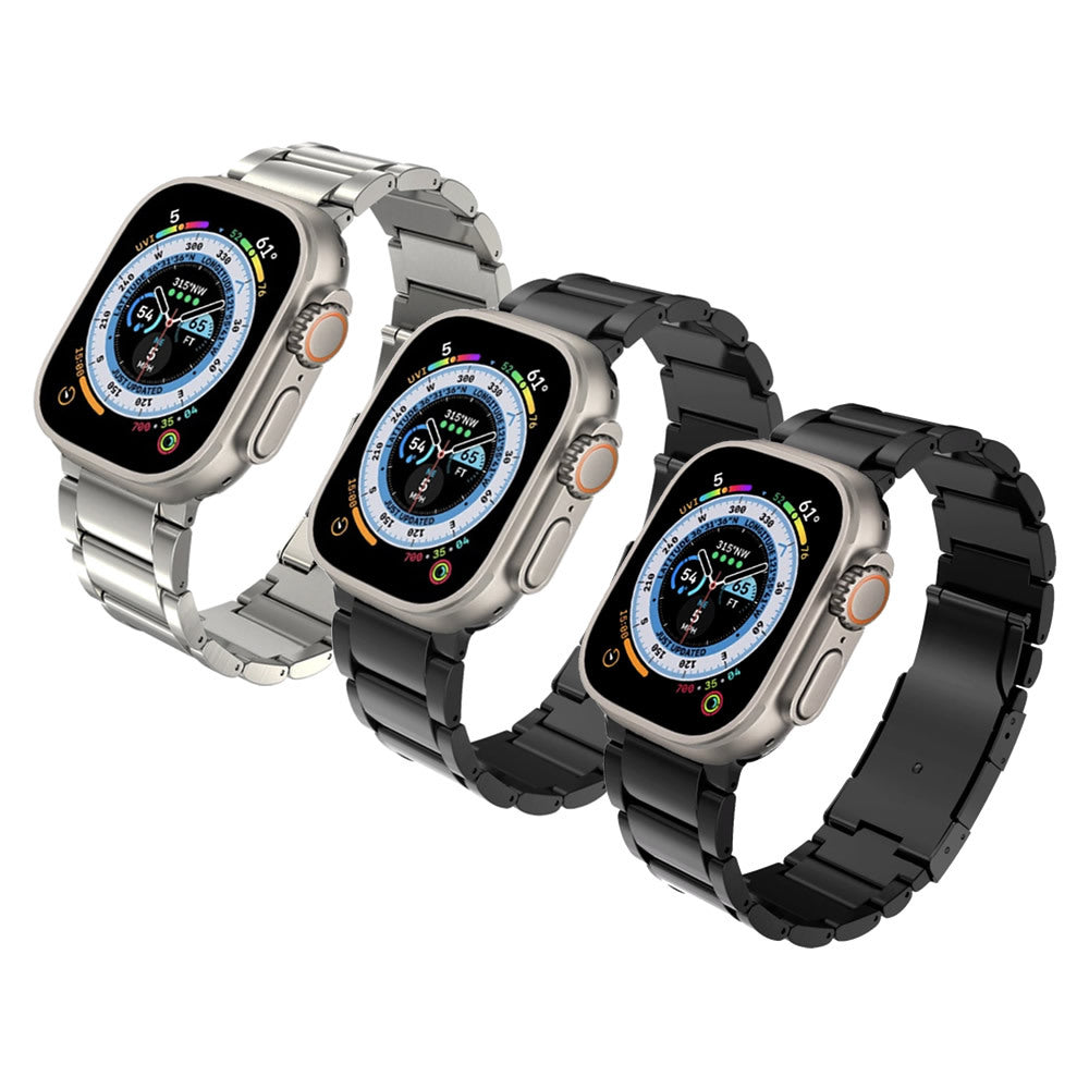 Apple Watch 49mm/45mm/44mm/42mm用チタンバンド メタルリンク