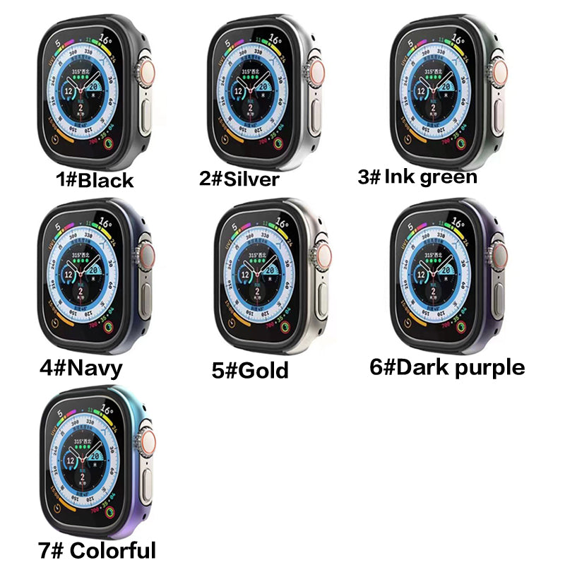 Apple Watch Ultra アルミ＋TPUケース フレームカバー 耐衝撃 高級感 装着したまま充電可能 ウルトラ 49mm対応