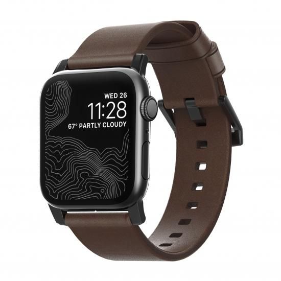 NOMAD Horween Leather Modern Band ブラウン（ブラック金具）49mm/46mm
