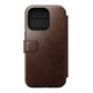 NOMAD Modern Leather Folio for iPhone 14 Pro ブラウン