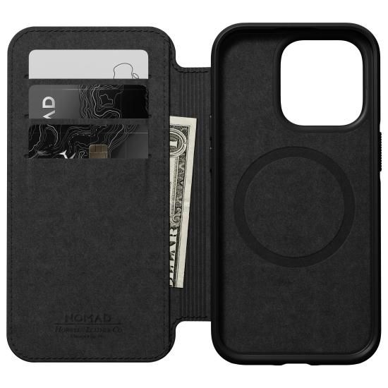 NOMAD Modern Leather Folio for iPhone 14 Pro ブラウン