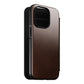 NOMAD Modern Leather Folio for iPhone 14 Pro ブラウン