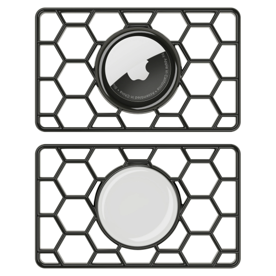 MP2L Card for AirTag ヘクサゴンブラック