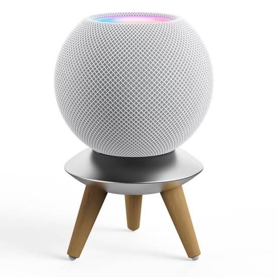 MP2L Wood & Aluminum INSULATOR STAND for HomePod mini シルバー+ナチュラル