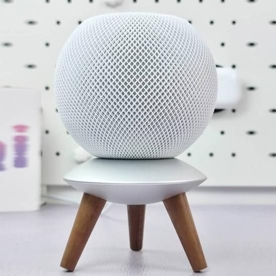MP2L Wood & Aluminum INSULATOR STAND for HomePod mini シルバー+ナチュラル