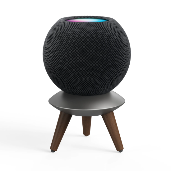 MP2L Wood & Aluminum INSULATOR STAND for HomePod mini スペースグレー+ダークブラウン