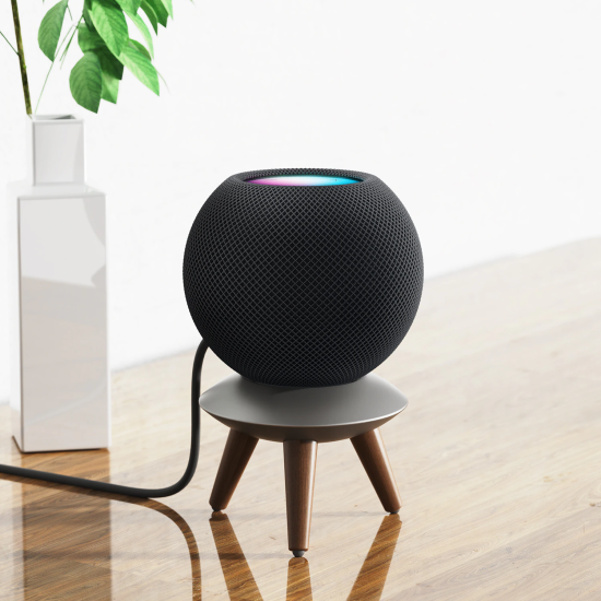 MP2L Wood & Aluminum INSULATOR STAND for HomePod mini スペースグレー+ダークブラウン