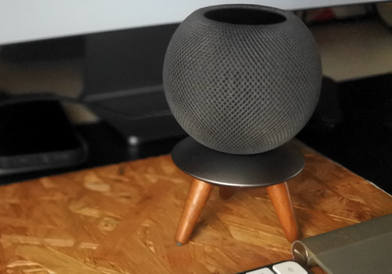MP2L Wood & Aluminum INSULATOR STAND for HomePod mini スペースグレー+ダークブラウン