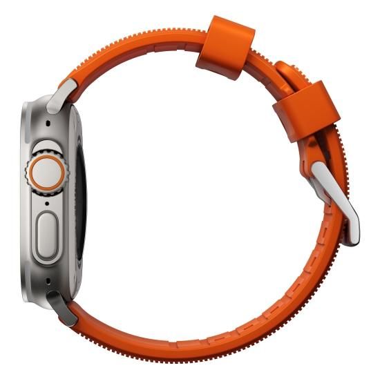 NOMAD Rugged Band ウルトラオレンジ（シルバー金具）49mm/46mm