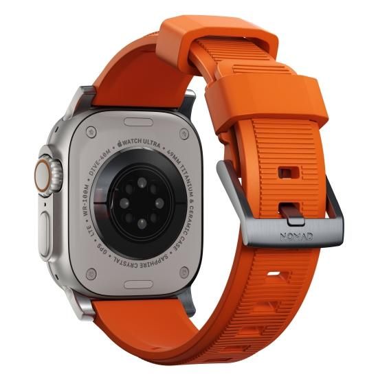NOMAD Rugged Band ウルトラオレンジ（シルバー金具）49mm/46mm