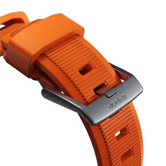 NOMAD Rugged Band ウルトラオレンジ（シルバー金具）49mm/46mm