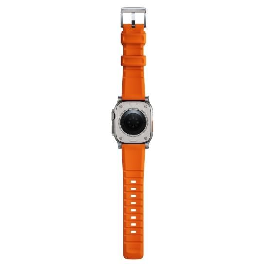 NOMAD Rugged Band ウルトラオレンジ（シルバー金具）49mm/46mm