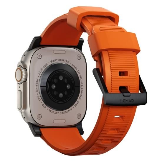 NOMAD Rugged Band ウルトラオレンジ（ブラック金具）49mm/46mm