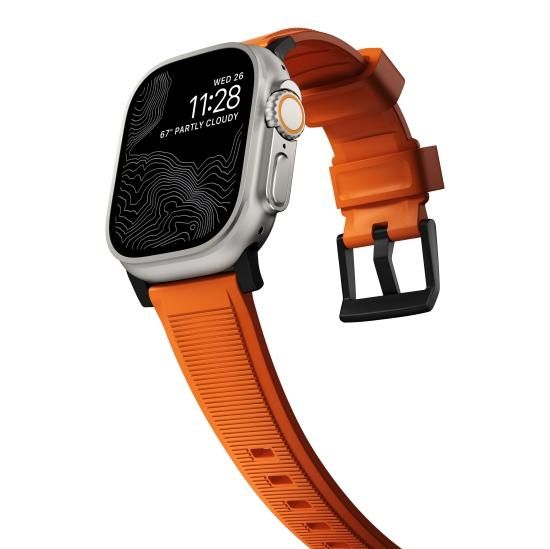 NOMAD Rugged Band ウルトラオレンジ（ブラック金具）49mm/46mm