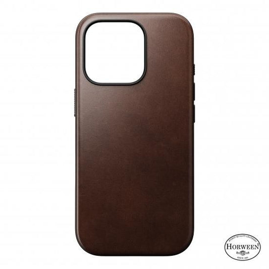 NOMAD Modern Leather Case for iPhone 16 Pro Max ラスティックブラウン