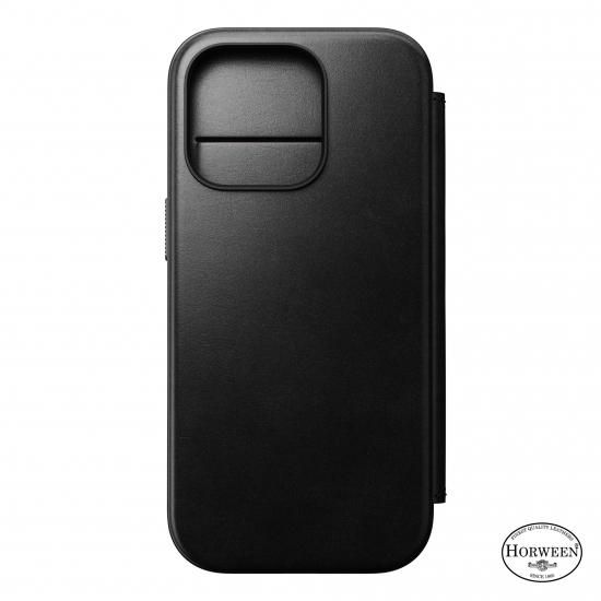 NOMAD Modern Leather Folio for iPhone 16 Pro ブラック