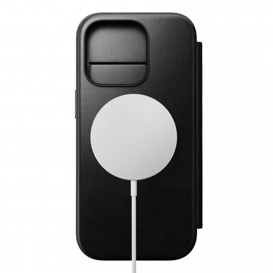 NOMAD Modern Leather Folio for iPhone 16 Pro ブラック
