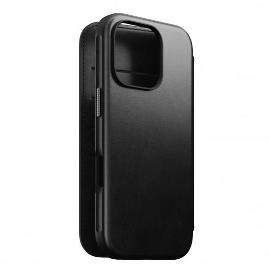NOMAD Modern Leather Folio for iPhone 16 Pro ブラック