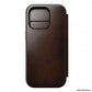 NOMAD Modern Leather Folio for iPhone 16 Pro ラスティックブラウン