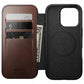 NOMAD Modern Leather Folio for iPhone 16 Pro ラスティックブラウン