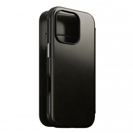 【限定生産カラー】NOMAD Modern Leather Folio for iPhone 16 Pro グリーンクロム