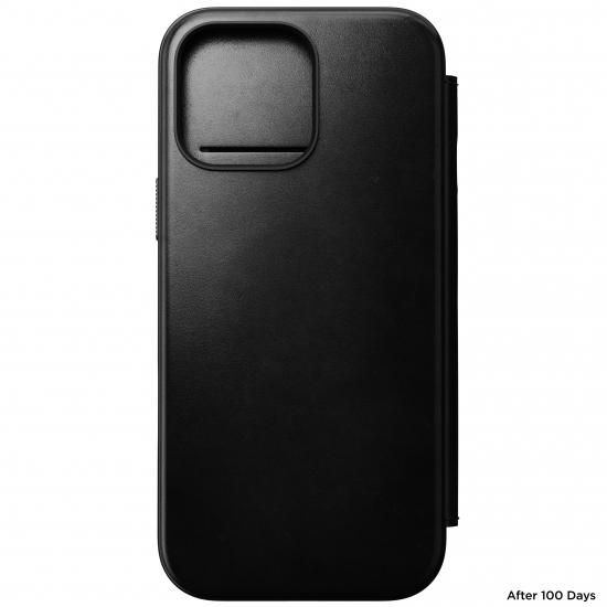 NOMAD Modern Leather Folio for iPhone 16 Pro Max ブラック