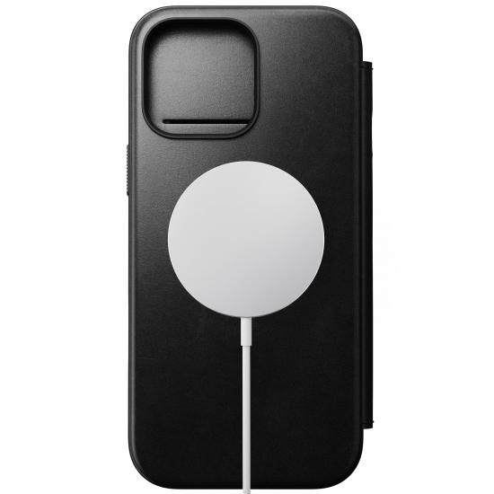 NOMAD Modern Leather Folio for iPhone 16 Pro Max ブラック