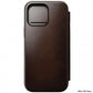 NOMAD Modern Leather Folio for iPhone 16 Pro Max ラスティックブラウン