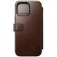 NOMAD Modern Leather Folio for iPhone 16 Pro Max ラスティックブラウン