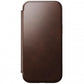NOMAD Modern Leather Folio for iPhone 16 Pro Max ラスティックブラウン