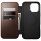NOMAD Modern Leather Folio for iPhone 16 Pro Max ラスティックブラウン
