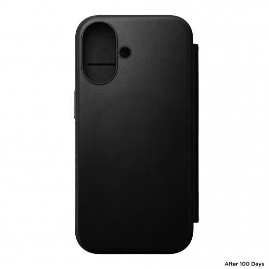 NOMAD Modern Leather Folio for iPhone 16 ブラック