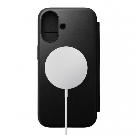 NOMAD Modern Leather Folio for iPhone 16 ブラック