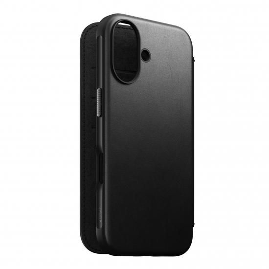 NOMAD Modern Leather Folio for iPhone 16 ブラック