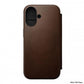 NOMAD Modern Leather Folio for iPhone 16 ブラウン