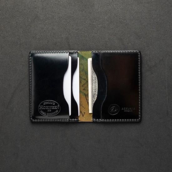 Ashland Leather Bugs Mouran Card Wallet Cordovan ブラック