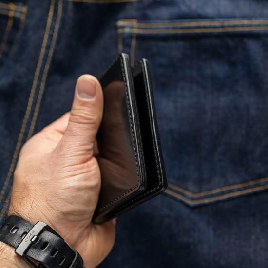 Ashland Leather Bugs Mouran Card Wallet Cordovan ブラック