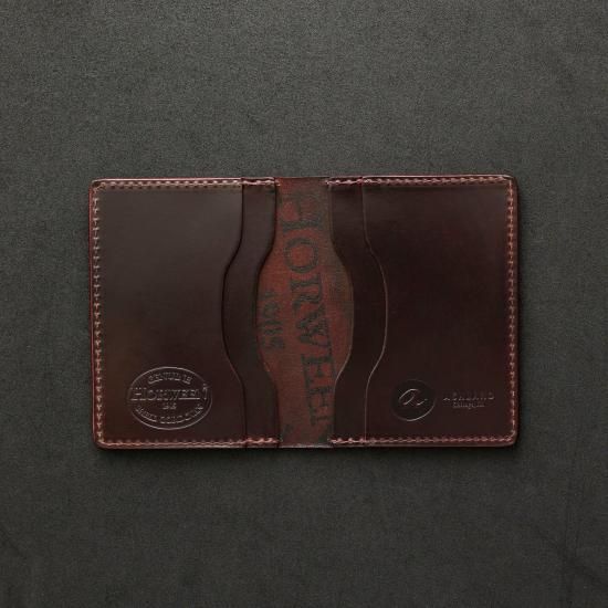 Ashland Leather Bugs Mouran Card Wallet Cordovan バーガンディ