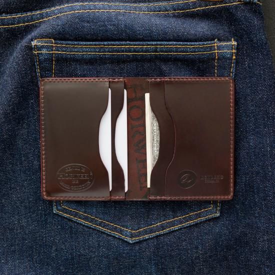 Ashland Leather Bugs Mouran Card Wallet Cordovan バーガンディ