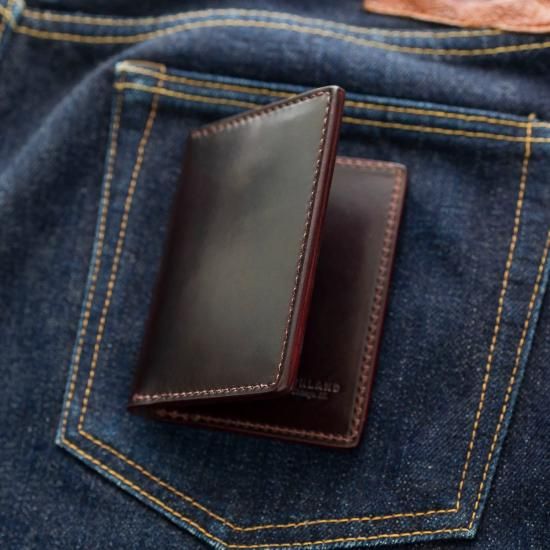 Ashland Leather Bugs Mouran Card Wallet Cordovan バーガンディ