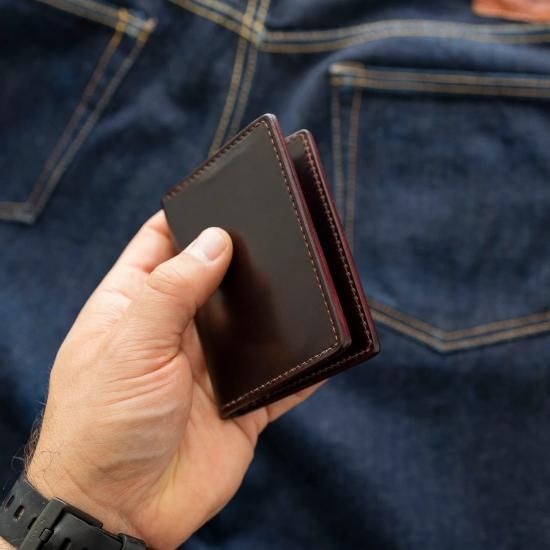Ashland Leather Bugs Mouran Card Wallet Cordovan バーガンディ