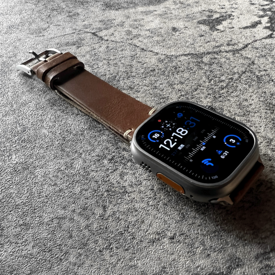 MP2L Horween Leather Band Soft エイジングブラウン（ステンレススチールラグ）