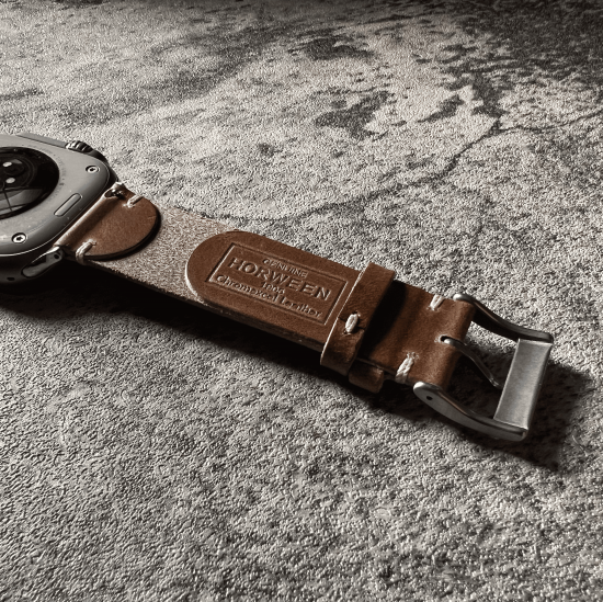 MP2L Horween Leather Band Soft エイジングブラウン（ステンレススチールラグ）