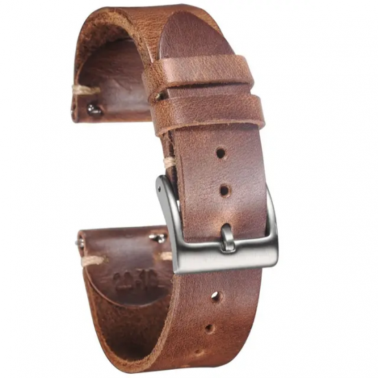 MP2L Horween Leather Band Soft エイジングブラウン（チタニウムラグ）